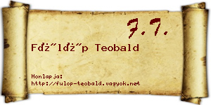 Fülöp Teobald névjegykártya